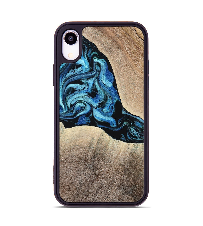 iPhone Xr Wood Phone Case - Michel (Blue, 801052)