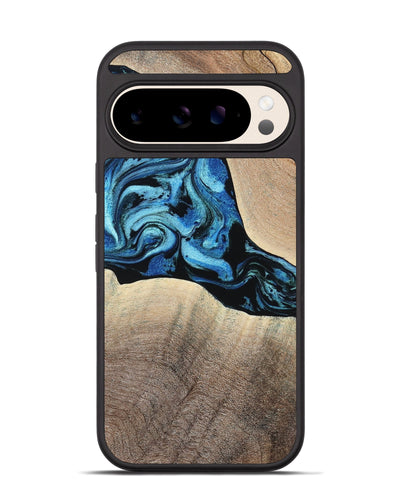 Pixel 10 Wood Phone Case - Michel (Blue, 801052)