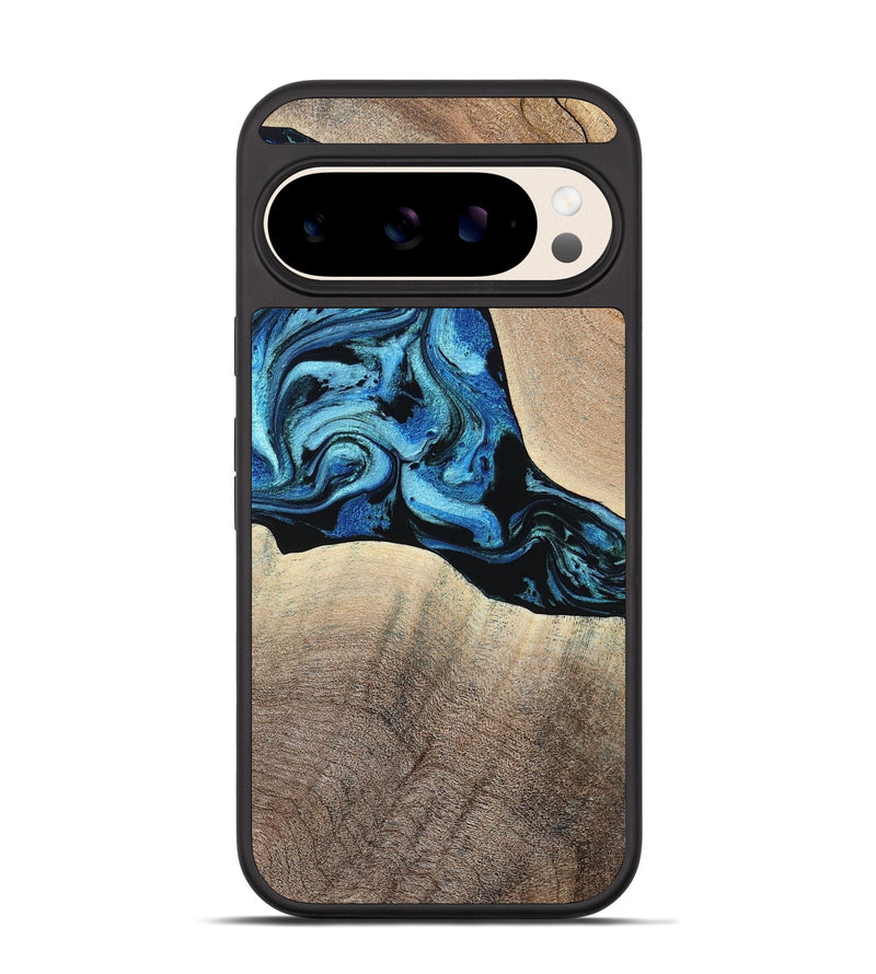 Pixel 10 Wood Phone Case - Michel (Blue, 801052)
