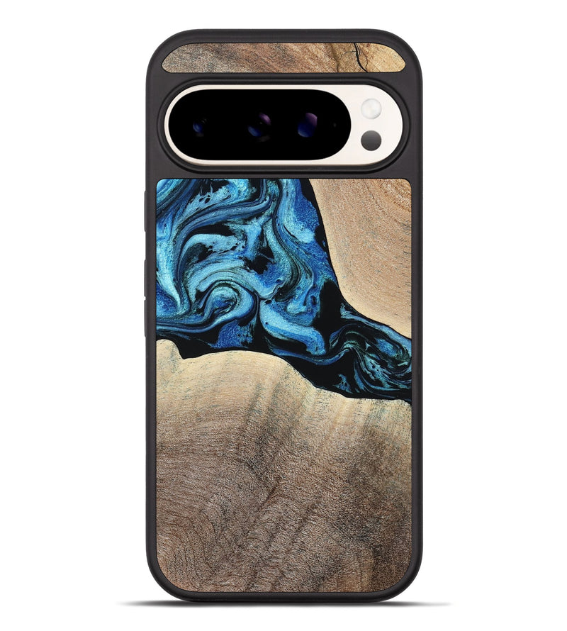 Pixel 10 Pro XL Wood Phone Case - Michel (Blue, 801052)