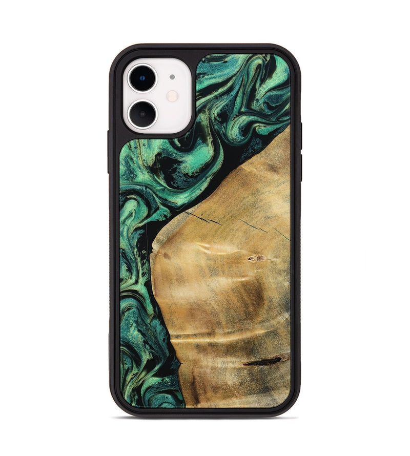 iPhone 11 Wood Phone Case - Reid (Green, 801054)