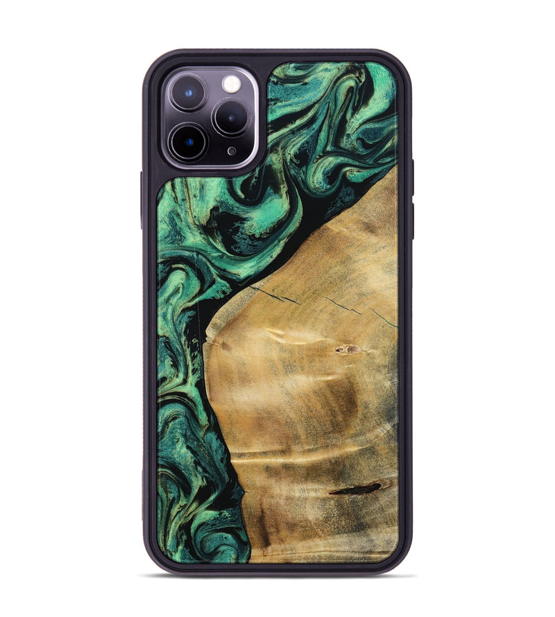 iPhone 11 Pro Max Wood Phone Case - Reid (Green, 801054)