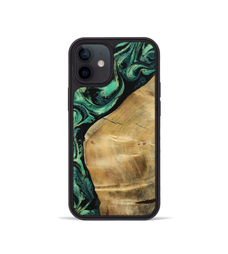 iPhone 12 mini Wood Phone Case - Reid (Green, 801054)