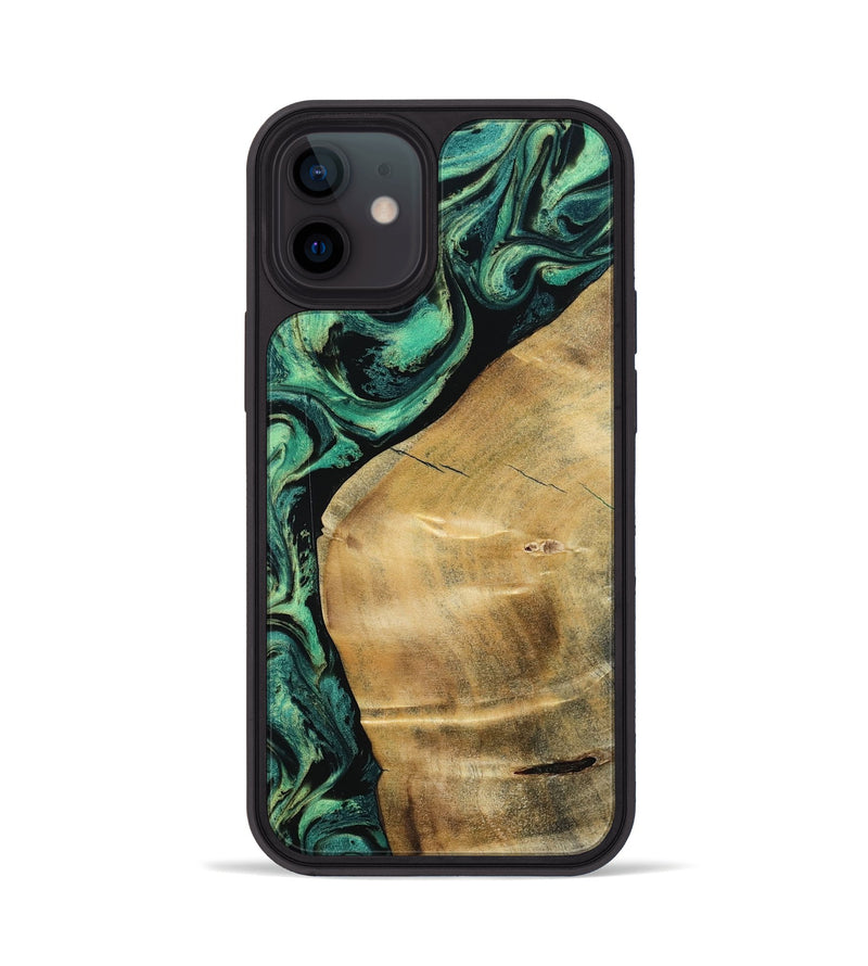 iPhone 12 Wood Phone Case - Reid (Green, 801054)