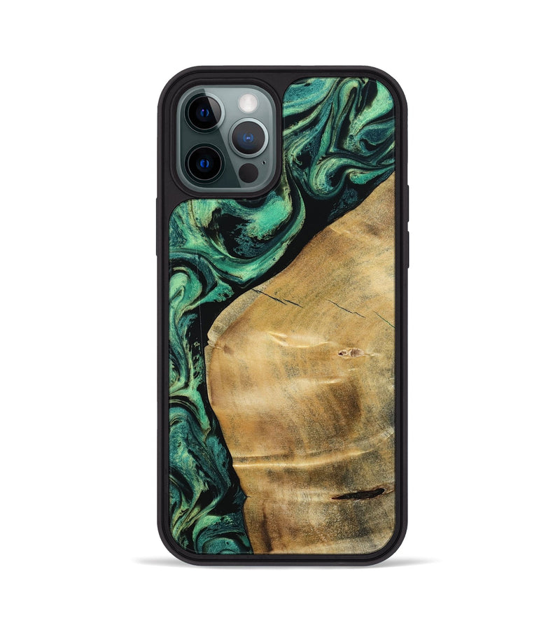 iPhone 12 Pro Wood Phone Case - Reid (Green, 801054)