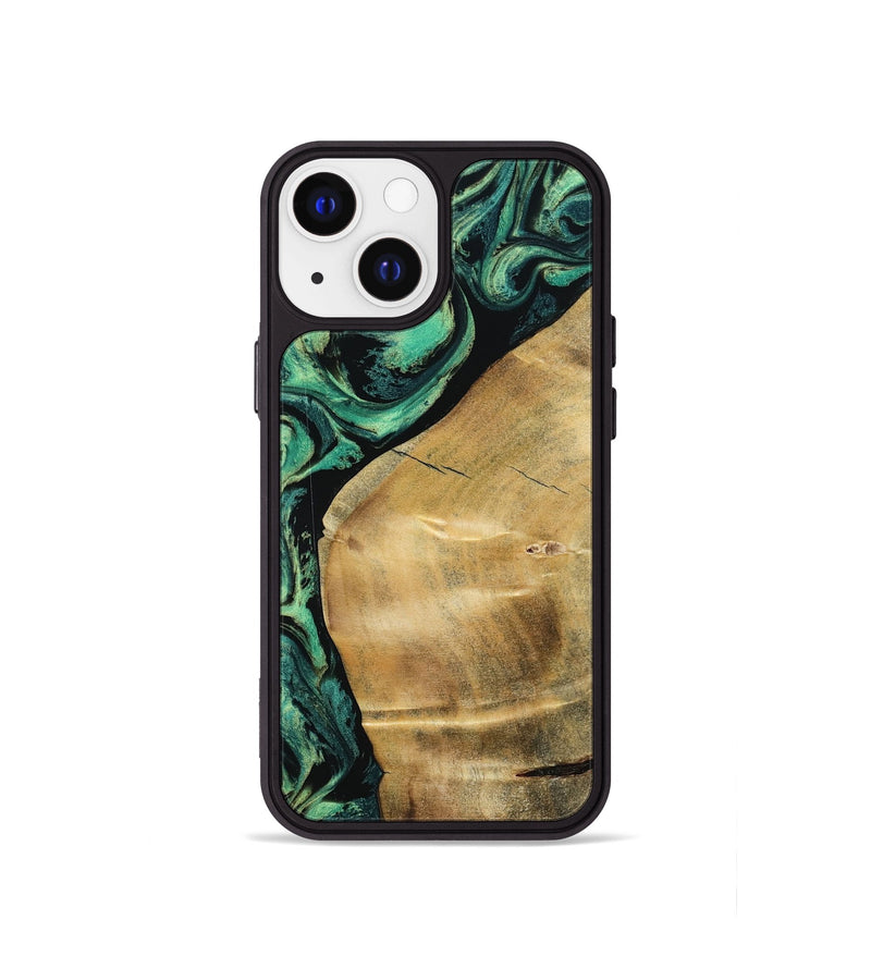 iPhone 13 mini Wood Phone Case - Reid (Green, 801054)