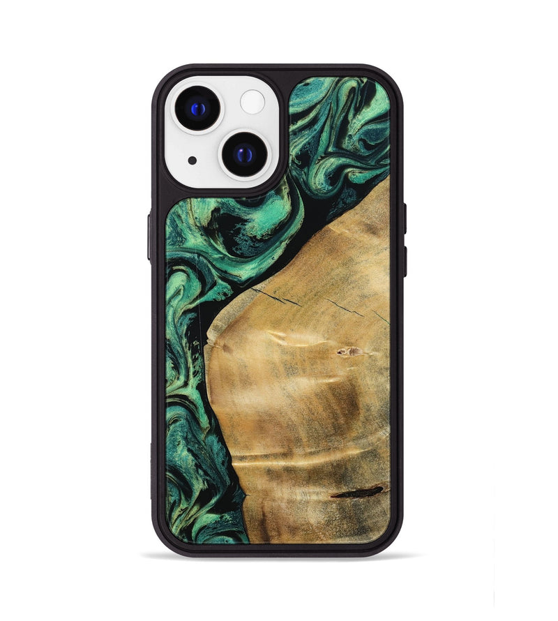 iPhone 13 Wood Phone Case - Reid (Green, 801054)