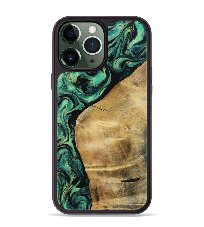 iPhone 13 Pro Max Wood Phone Case - Reid (Green, 801054)