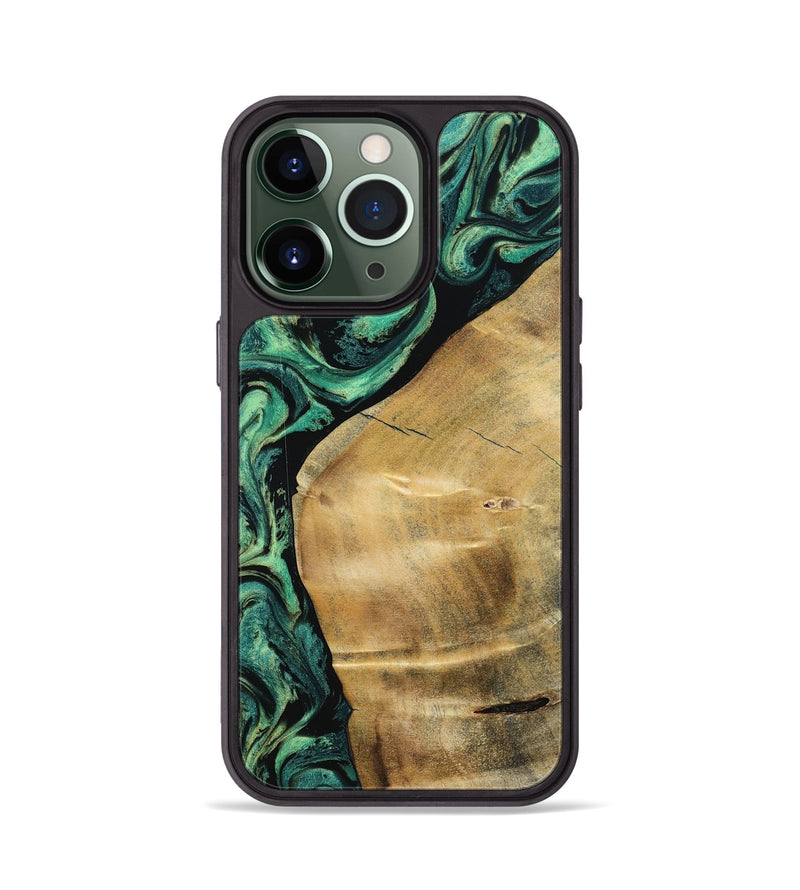 iPhone 13 Pro Wood Phone Case - Reid (Green, 801054)