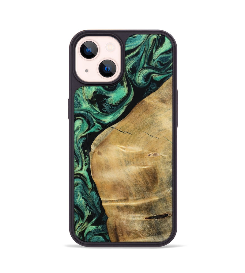 iPhone 14 Wood Phone Case - Reid (Green, 801054)