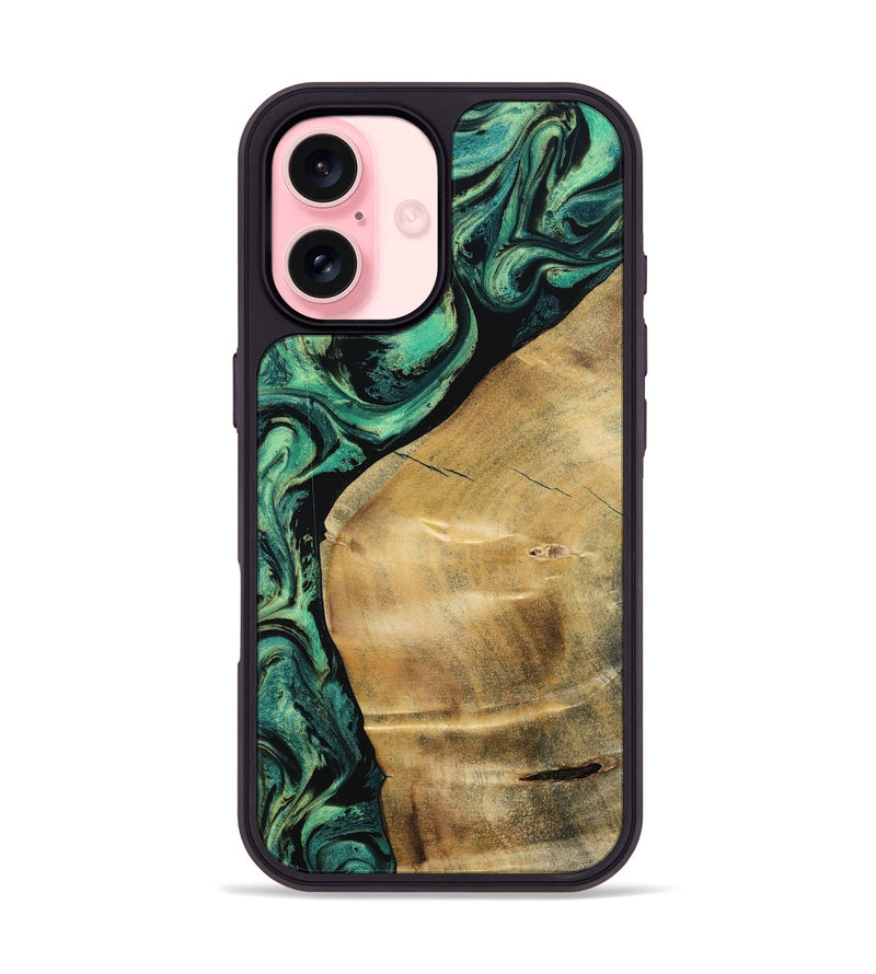 iPhone 16 Wood Phone Case - Reid (Green, 801054)