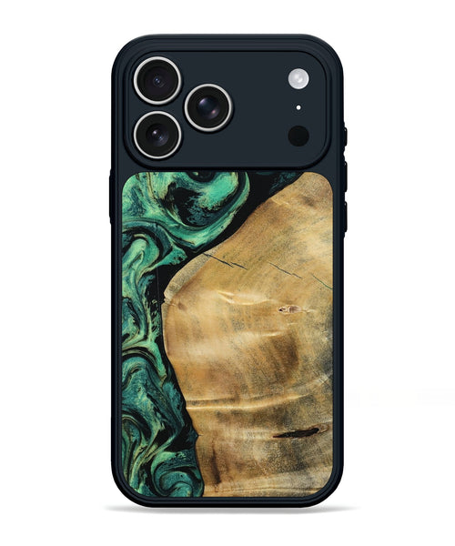 iPhone 17 Pro Max Wood Phone Case - Reid (Green, 801054)