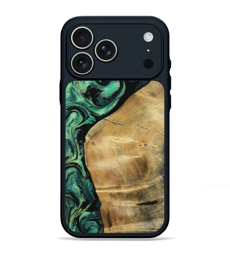 iPhone 17 Pro Max Wood Phone Case - Reid (Green, 801054)