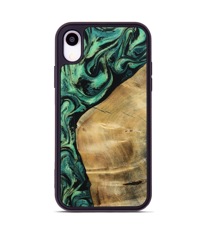iPhone Xr Wood Phone Case - Reid (Green, 801054)