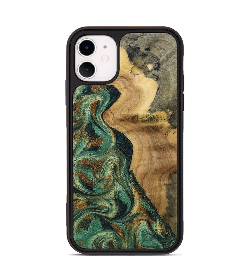 iPhone 11 Wood Phone Case - Reign (Green, 801056)