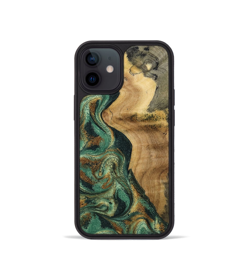 iPhone 12 mini Wood Phone Case - Reign (Green, 801056)