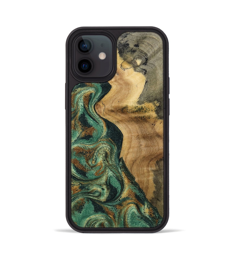 iPhone 12 Wood Phone Case - Reign (Green, 801056)