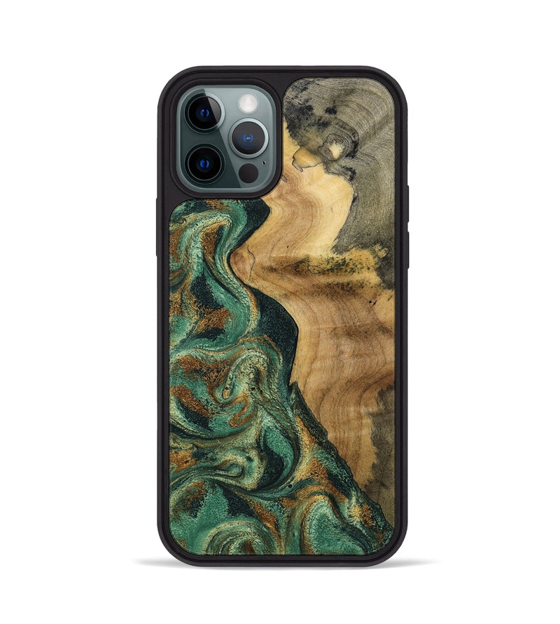 iPhone 12 Pro Wood Phone Case - Reign (Green, 801056)
