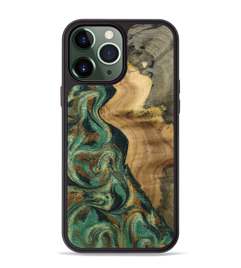 iPhone 13 Pro Max Wood Phone Case - Reign (Green, 801056)