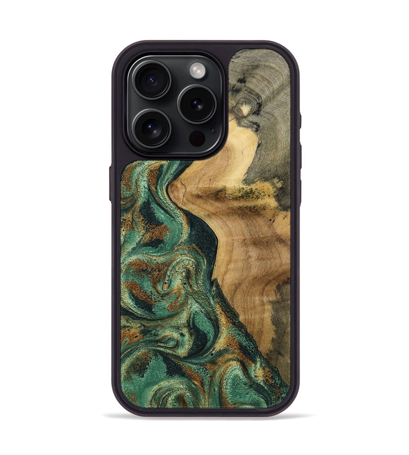 iPhone 15 Pro Wood Phone Case - Reign (Green, 801056)