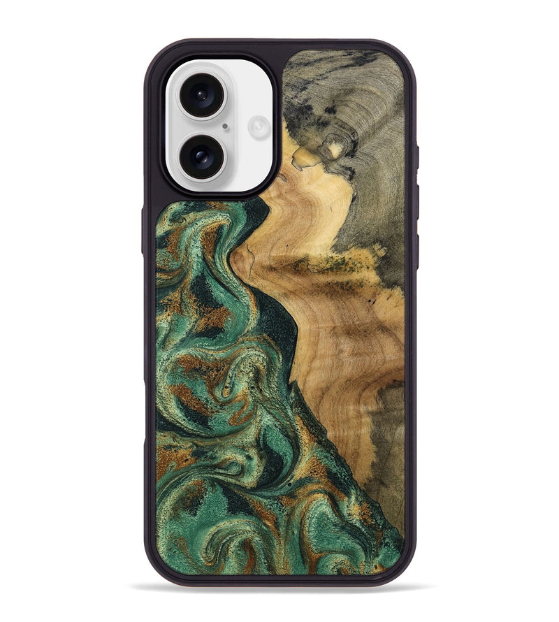 iPhone 16 Plus Wood Phone Case - Reign (Green, 801056)