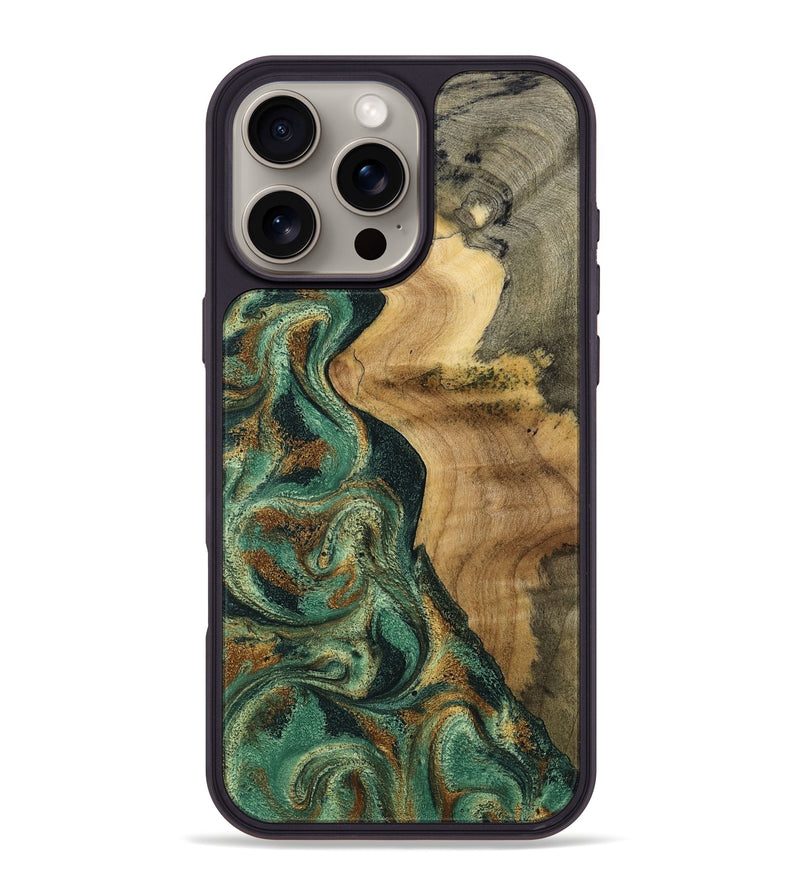 iPhone 16 Pro Max Wood Phone Case - Reign (Green, 801056)