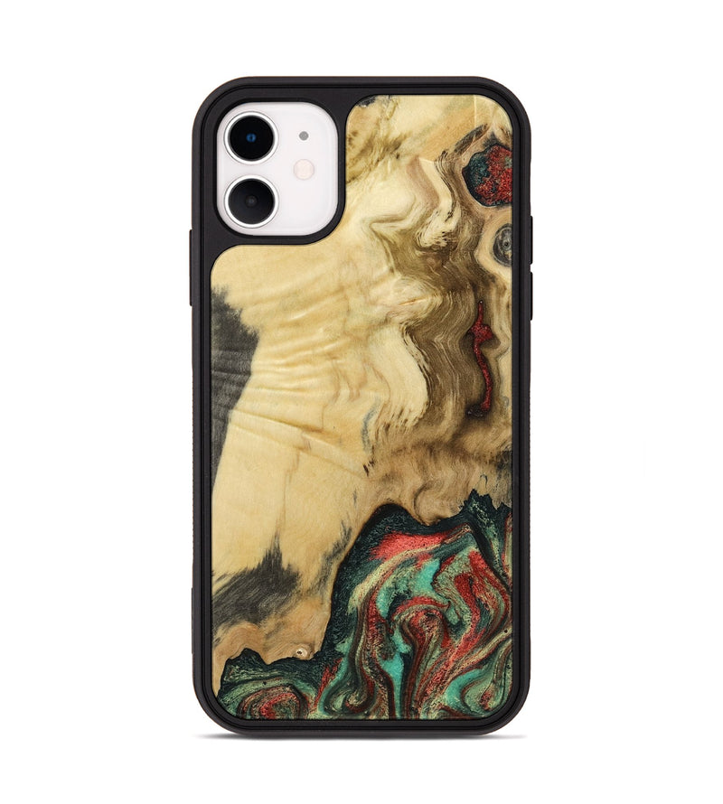 iPhone 11 Wood Phone Case - Leonora (Green, 801057)