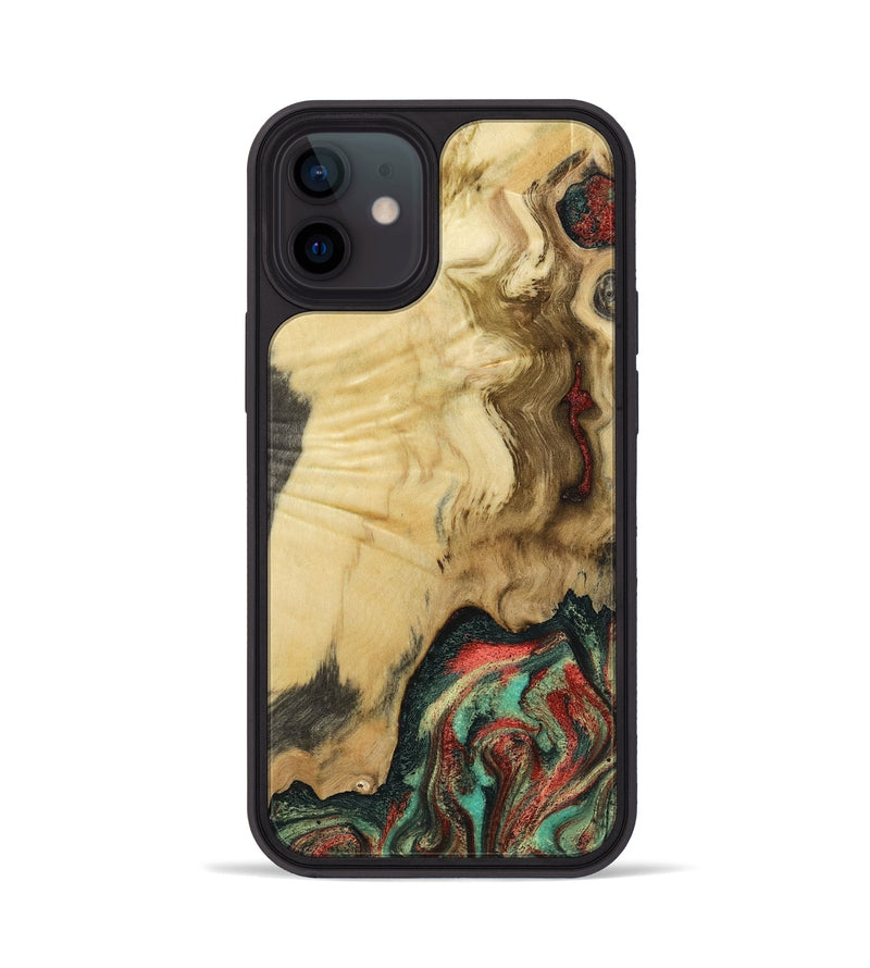 iPhone 12 Wood Phone Case - Leonora (Green, 801057)