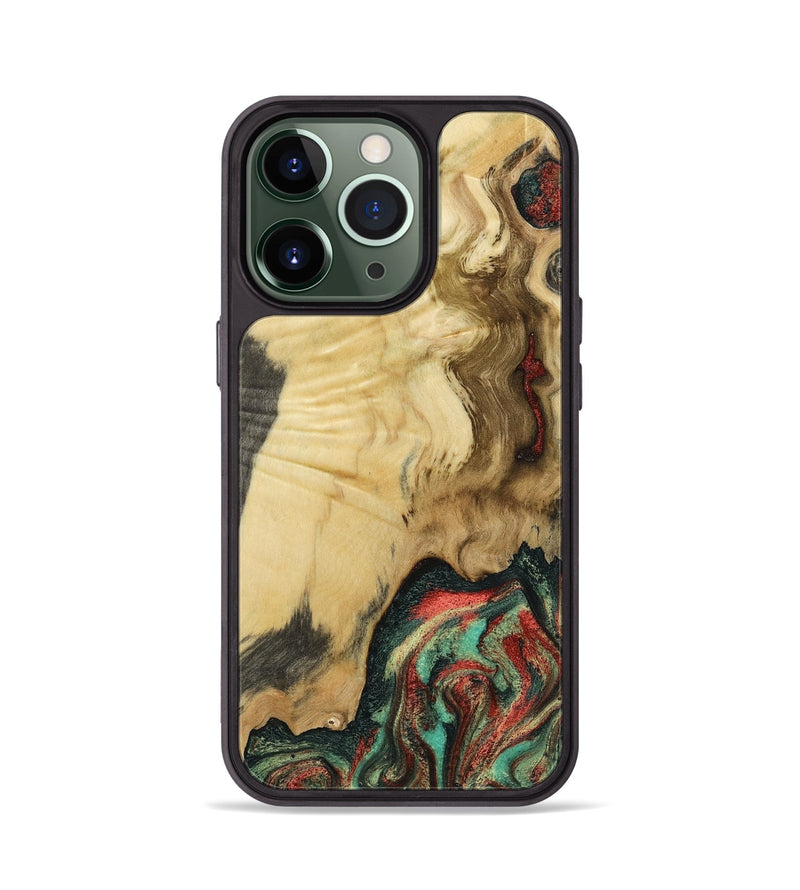 iPhone 13 Pro Wood Phone Case - Leonora (Green, 801057)