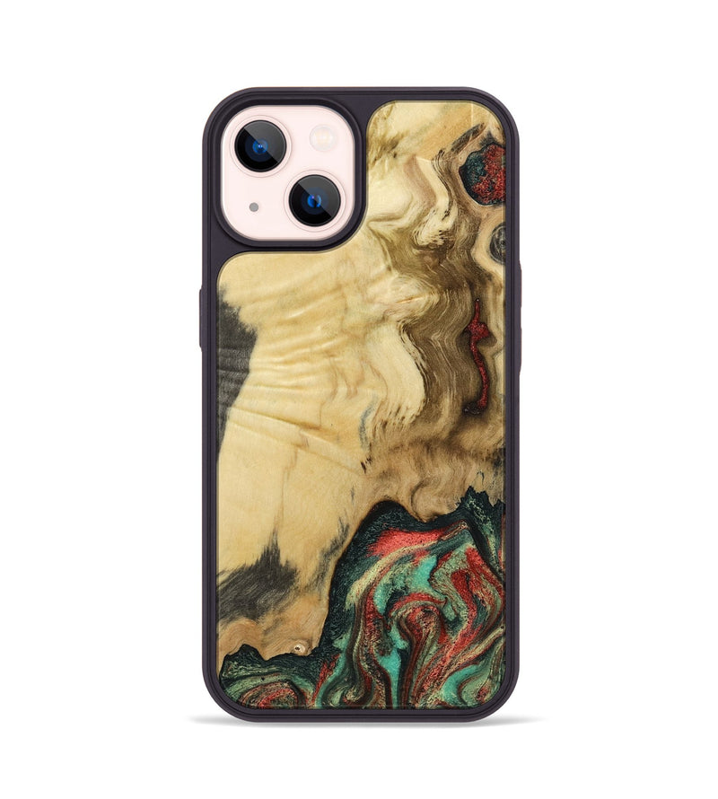 iPhone 14 Wood Phone Case - Leonora (Green, 801057)