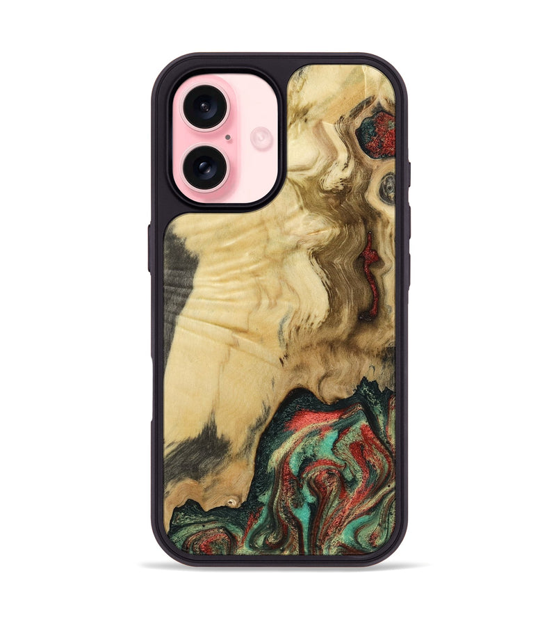iPhone 16 Wood Phone Case - Leonora (Green, 801057)