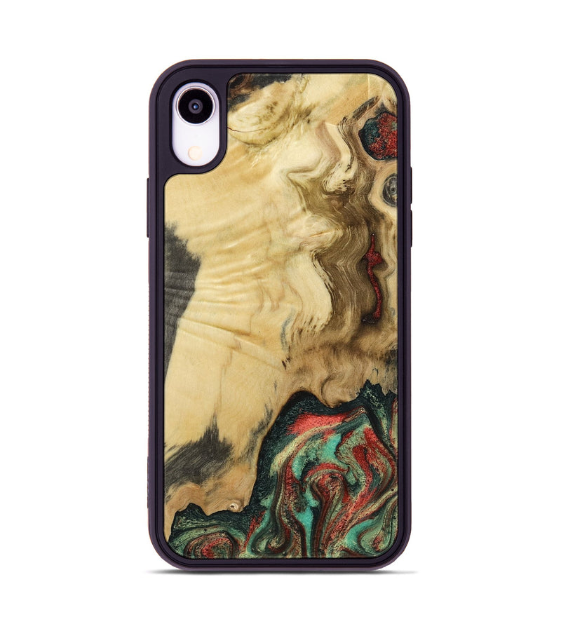 iPhone Xr Wood Phone Case - Leonora (Green, 801057)