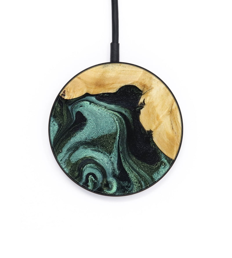 Circle Wood Wireless Charger - Brinley (Green, 801058)
