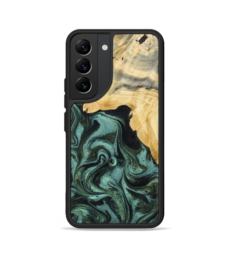 Galaxy S22 Wood Phone Case - Brinley (Green, 801058)