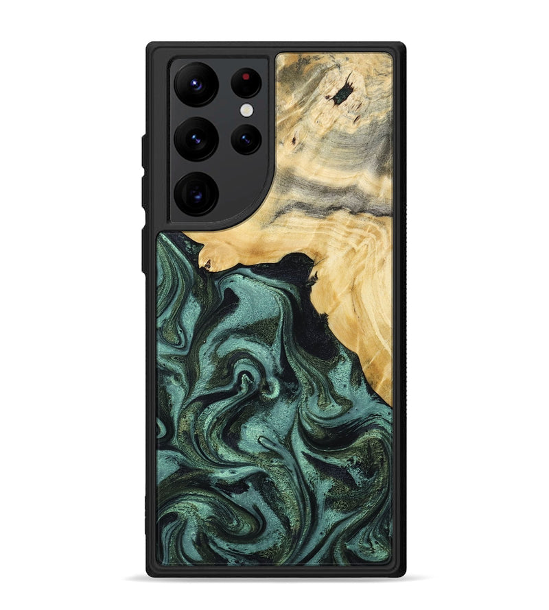 Galaxy S22 Ultra Wood Phone Case - Brinley (Green, 801058)