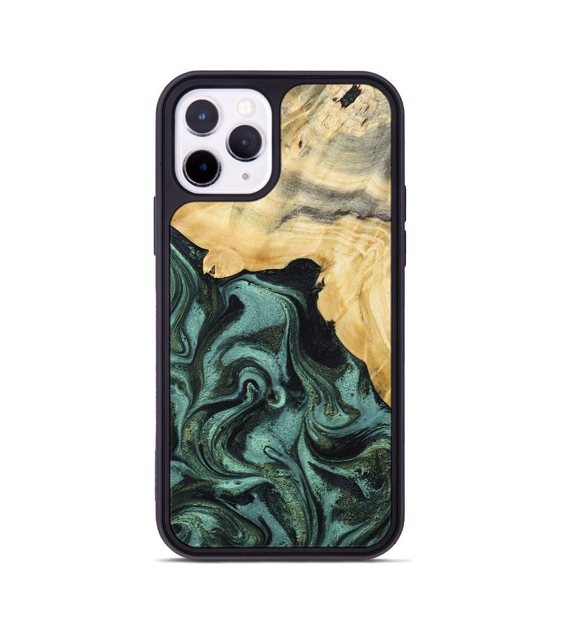 iPhone 11 Pro Wood Phone Case - Brinley (Green, 801058)