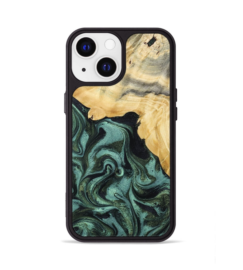 iPhone 13 Wood Phone Case - Brinley (Green, 801058)