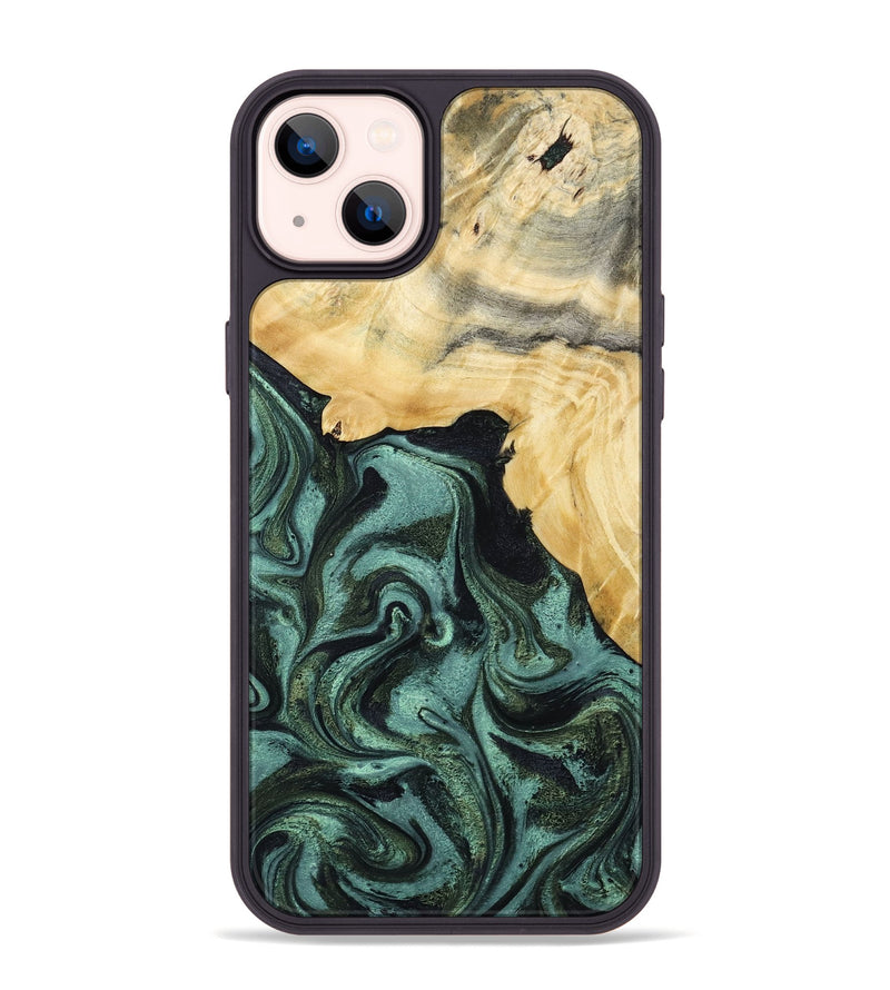 iPhone 14 Plus Wood Phone Case - Brinley (Green, 801058)