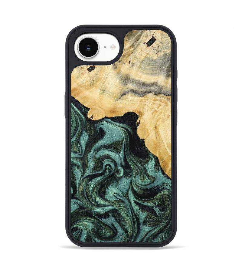 iPhone 16e Wood Phone Case - Brinley (Green, 801058)