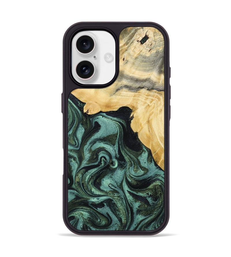 iPhone 17 Wood Phone Case - Brinley (Green, 801058)