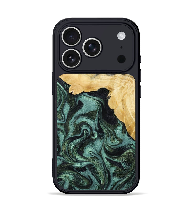iPhone 17 Pro Wood Phone Case - Brinley (Green, 801058)