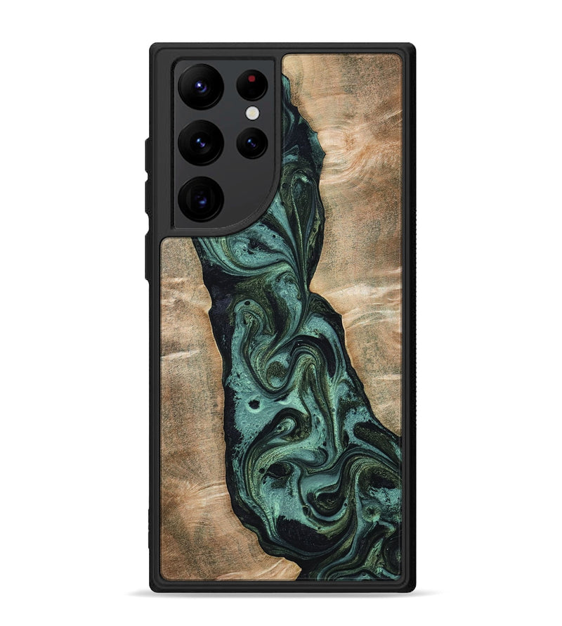 Galaxy S22 Ultra Wood Phone Case - Yolanda (Green, 801059)