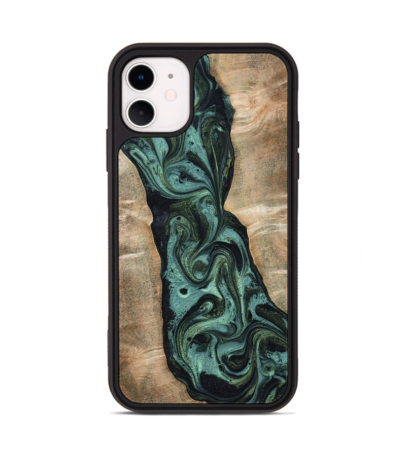 iPhone 11 Wood Phone Case - Yolanda (Green, 801059)