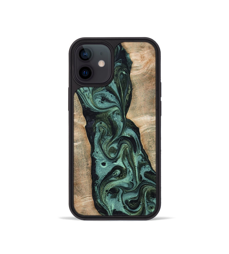 iPhone 12 mini Wood Phone Case - Yolanda (Green, 801059)