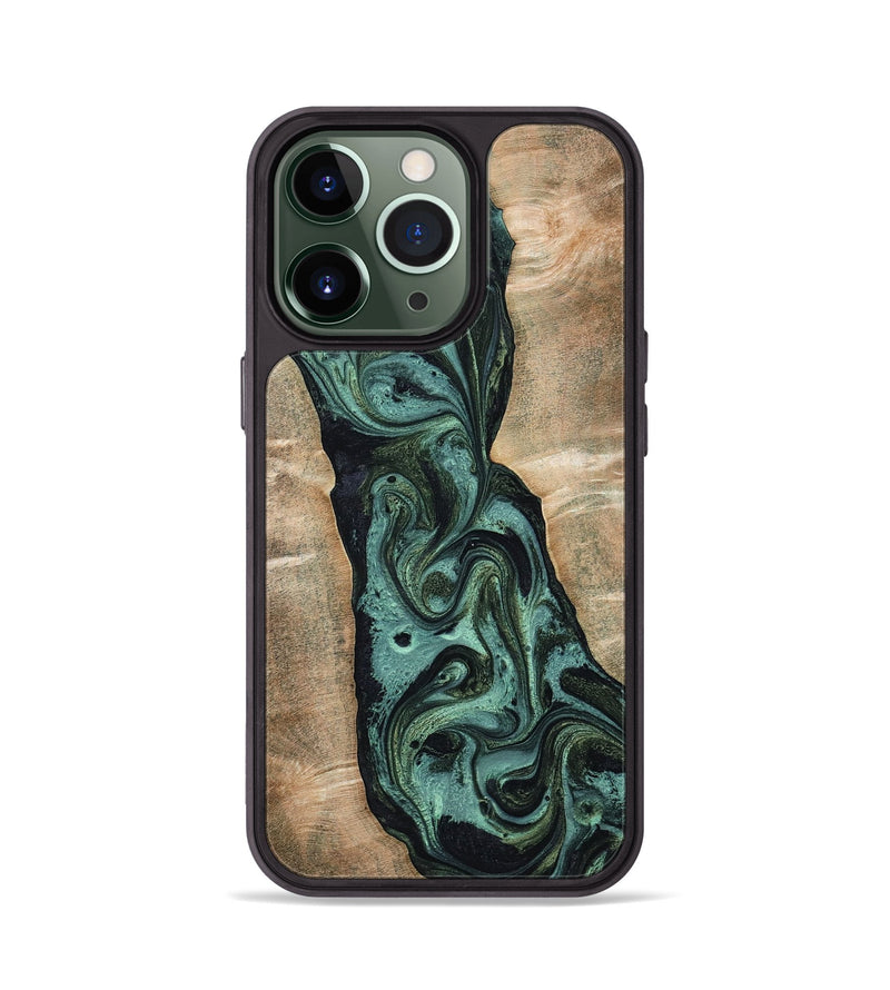 iPhone 13 Pro Wood Phone Case - Yolanda (Green, 801059)
