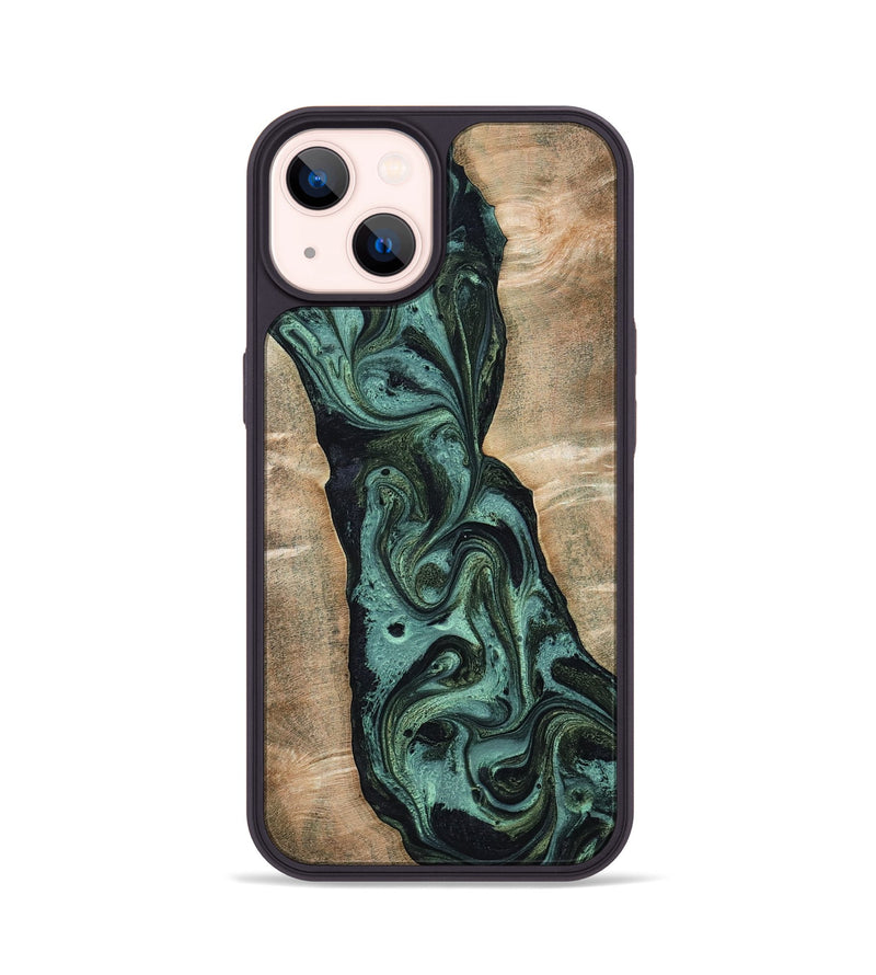 iPhone 14 Wood Phone Case - Yolanda (Green, 801059)