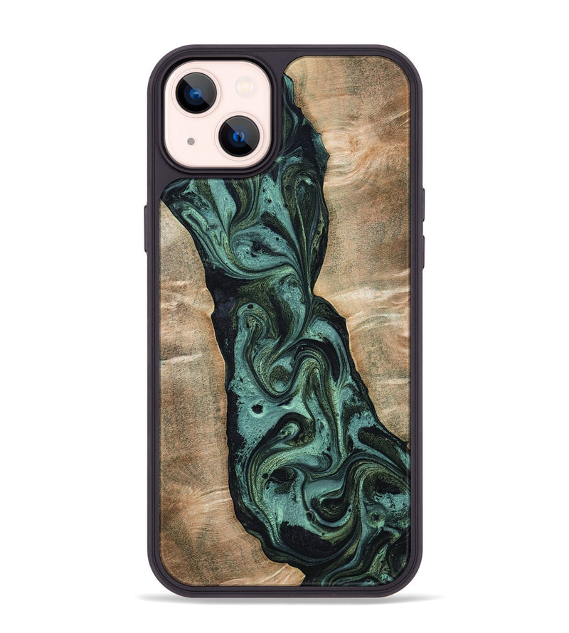 iPhone 14 Plus Wood Phone Case - Yolanda (Green, 801059)