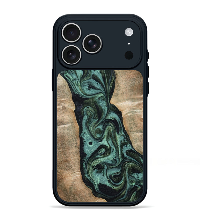 iPhone 17 Pro Max Wood Phone Case - Yolanda (Green, 801059)