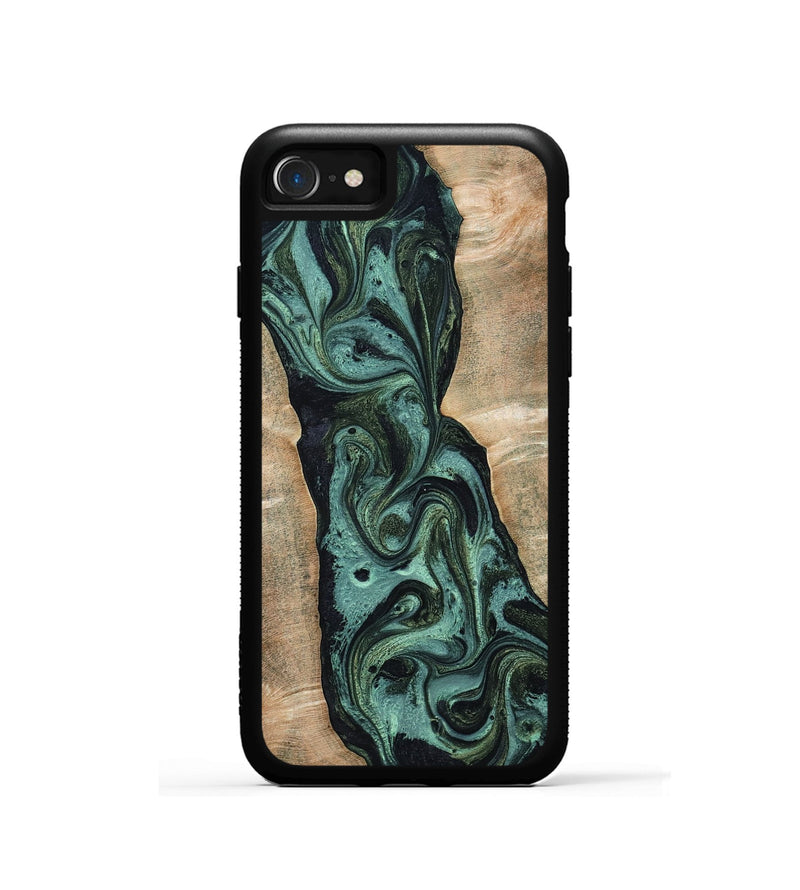 iPhone SE Wood Phone Case - Yolanda (Green, 801059)
