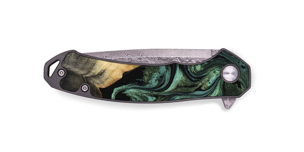 EDC Wood Pocket Knife - Camren (Green, 801060)